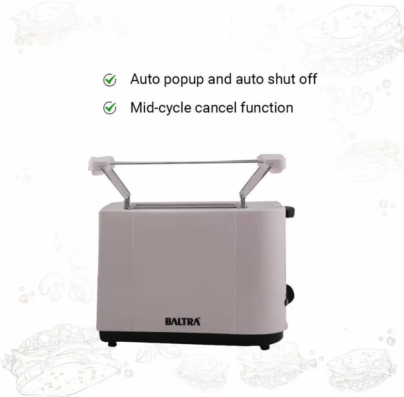 Baltra BTT-216 750 W Pop Up Toaster  (White) Baltra BTT-216 750 W Pop Up Toaster  (White)
